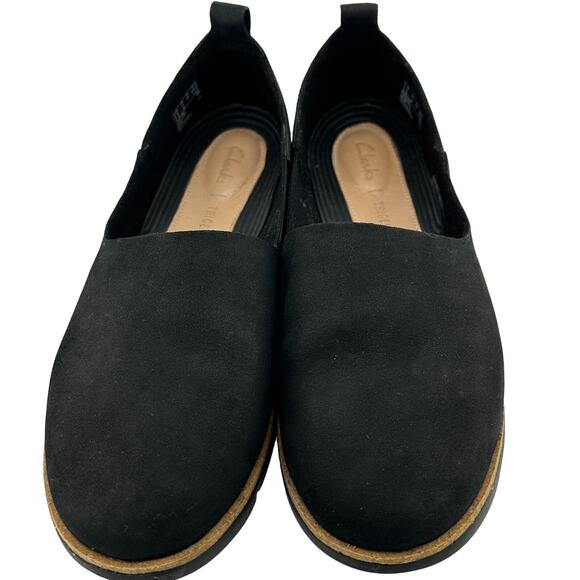 Clarks Trigenic Women's Tri Curve Lightweight Loafer Slip On Shoes Black Size 8 - Picture 2 of 3